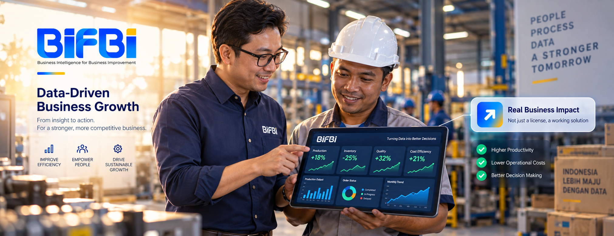 Tim BIFBI membantu pengguna industri memahami dashboard operasional